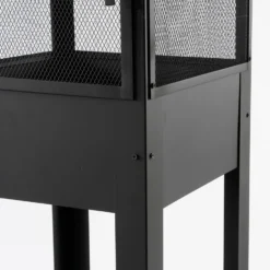 Mica Decorations Tuinhaard - L47 X B44 X H194 Cm - Metaal - Zwart -Aanbiedingen Blad Tuin Winkel 1000079021 0102