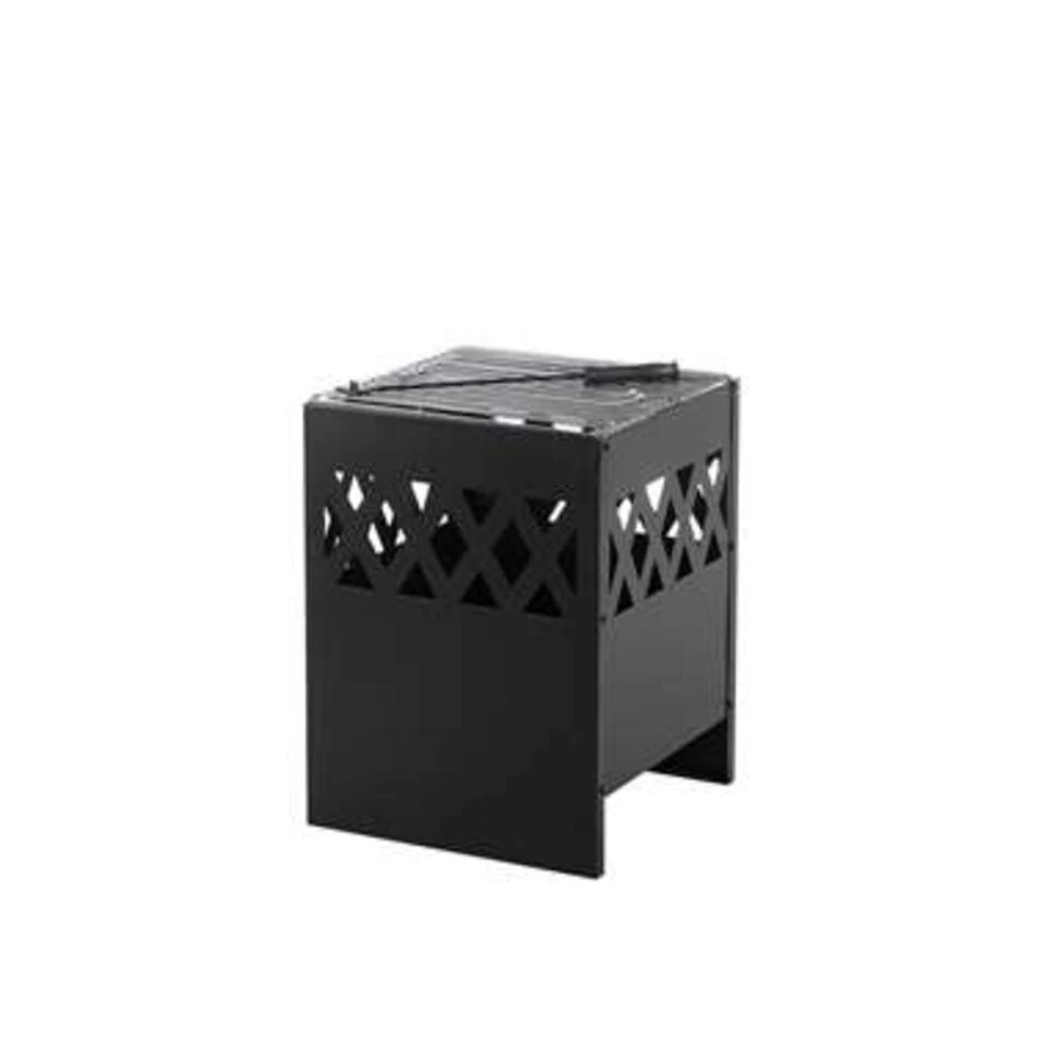 Beliani Vuurkorf Voor Hout SHIGA - Zwart Staal 1 Beliani Vuurkorf Voor Hout SHIGA - Zwart Staal