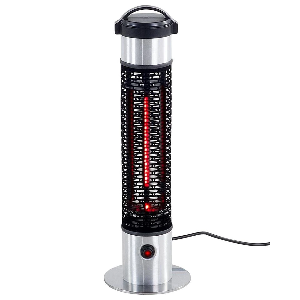 Beliani Terrasverwarmer VEZUVIO - Zwart Aluminium 1 Beliani Terrasverwarmer VEZUVIO - Zwart Aluminium