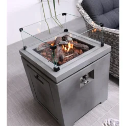 Garden Impressions Cozy Living Gas Vuurtafel Lisboa 60x60 Grijs -Aanbiedingen Blad Tuin Winkel 1894998150 0107