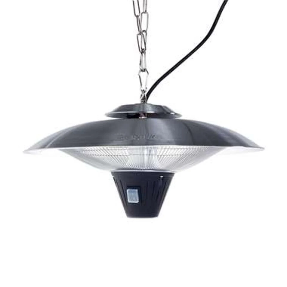 Beliani Terrasverwarmer KABA - Zilver Staal 1 Beliani Terrasverwarmer KABA - Zilver Staal