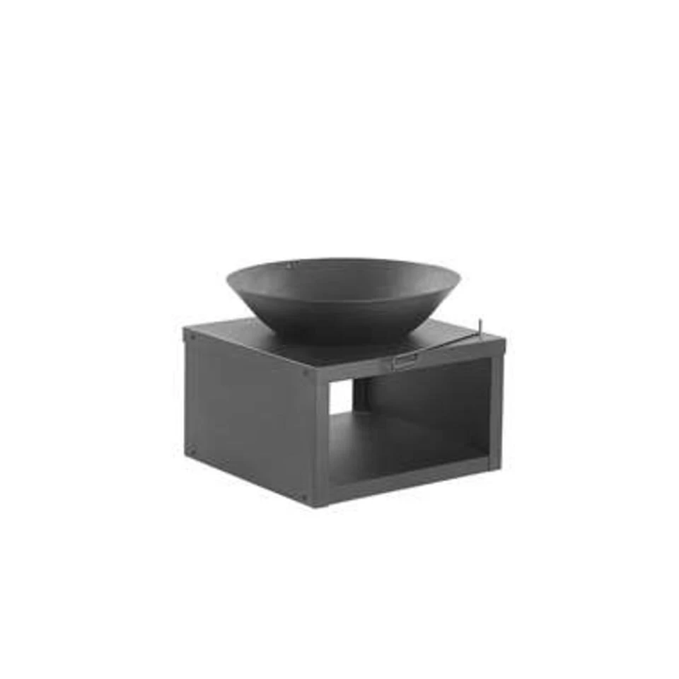 Beliani Vuurkorf Voor Hout TANARA - Zwart Staal 3 Beliani Vuurkorf Voor Hout TANARA - Zwart Staal - Afbeelding 3