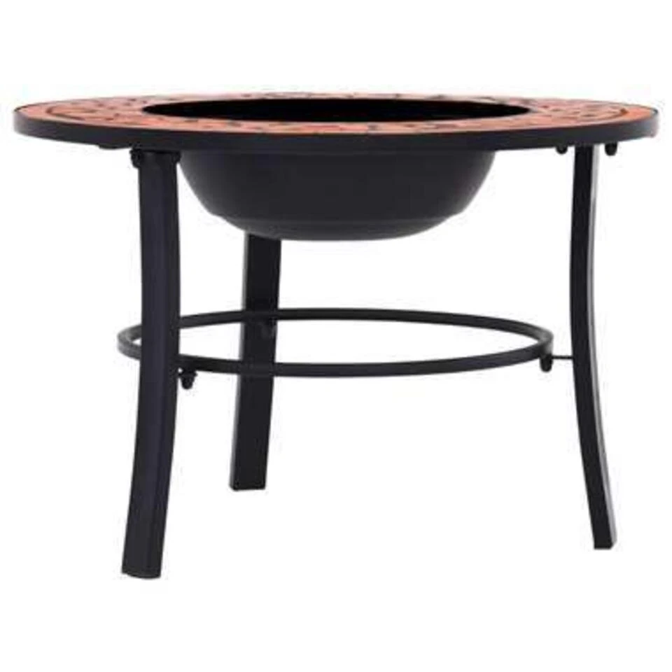 VidaXL Vuurschaal Mozaïek 68 Cm Keramiek Terracottakleurig 4 VidaXL Vuurschaal Mozaïek 68 Cm Keramiek Terracottakleurig - Afbeelding 4